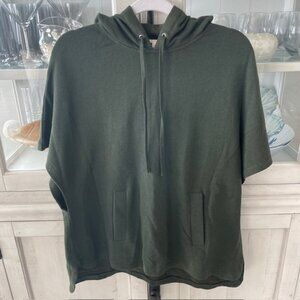 JCREW PONCHO HOODIE GREEN SWEATSHIRT STYLE 51154 XXS-XS NWT